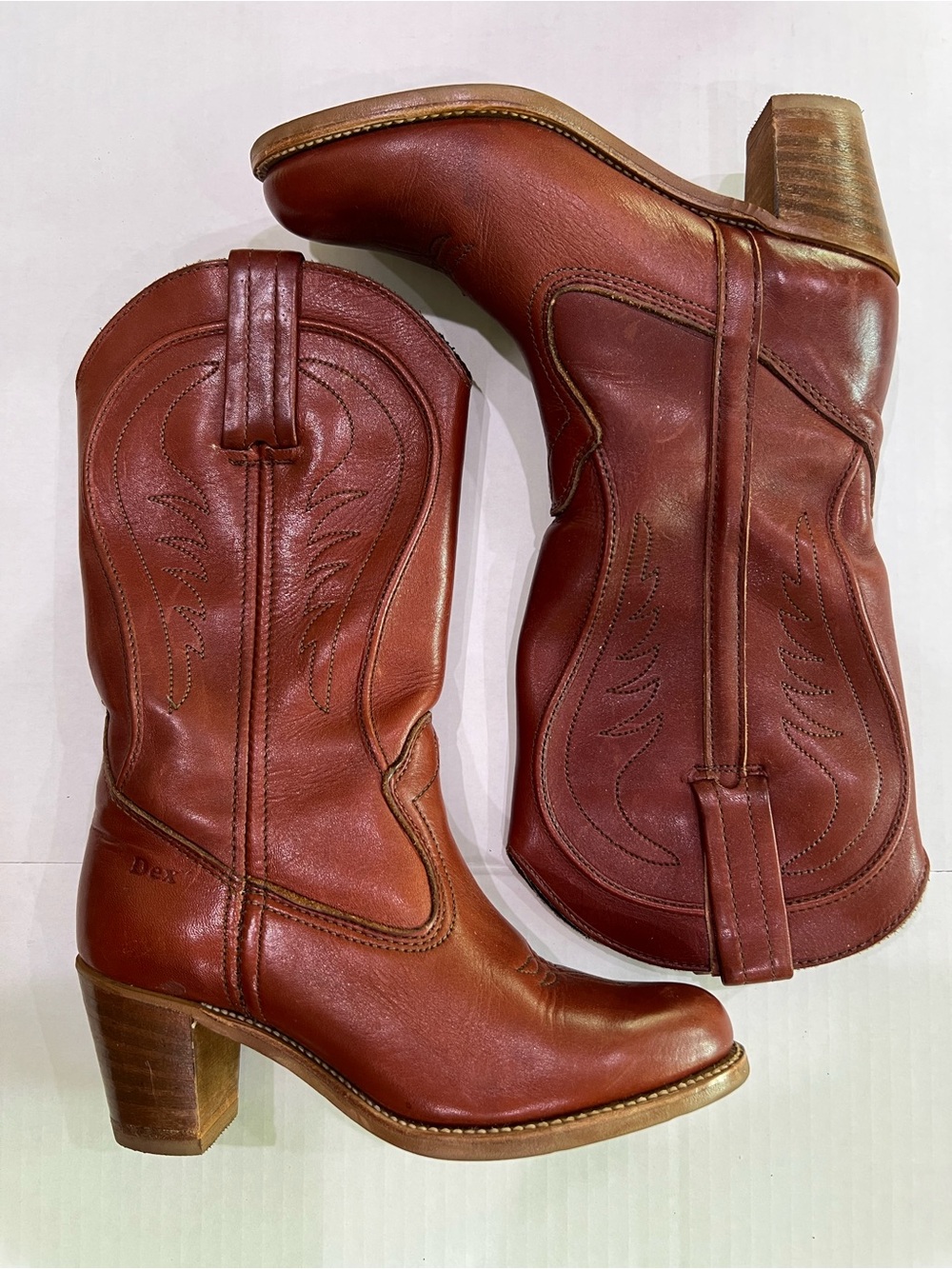 Vintage (1970s) Dexter Leather Women’s Western Boots with Original Box